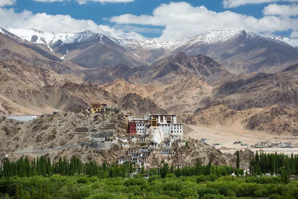 Spituk Monastery View Himalayas Mountains Spituk Gompa Famous Buddhist Temple Stock Photo