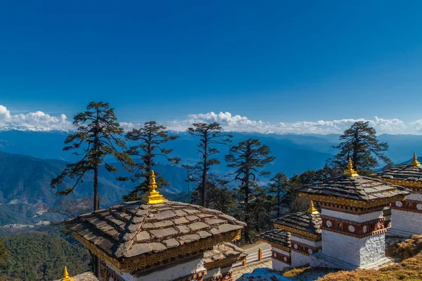 108 Memorial Chortens Dochula Pass Thimphu Bhutan — Stock Photo, Image