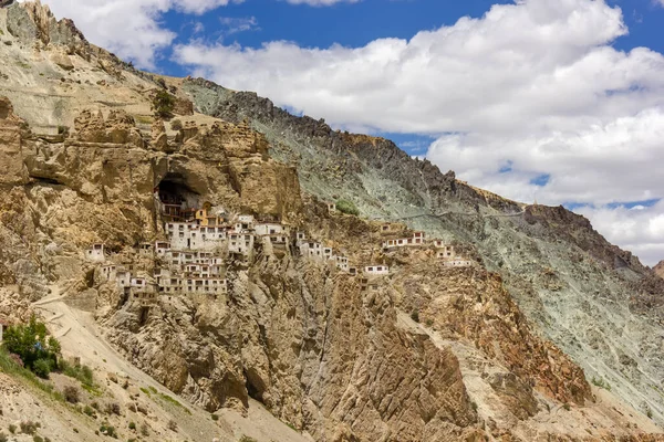 Ancient Tibetan Buddhist Phuktal Monastery Steep Rocky Hillside Zanskar Region Royalty Free Stock Images